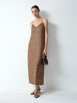 EMKA // Платье миди с пайетками  фото 2