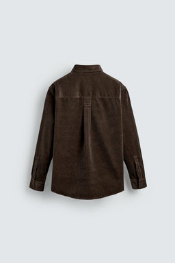 RELAXED FIT CORDUROY SHIRT - Zara фото 8