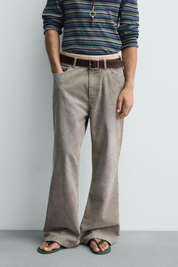 LIMITED EDITION FLARE FIT CORDUROY TROUSERS - Zara фото 21