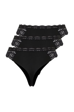 TRENDYOLMILLA Siyah 3lu Paket Micro Dantelli Tanga Orme Kulot THMSS24KU00013  фото 8