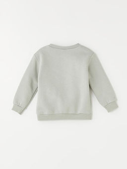 Bisiklet Yaka Uzun Kollu Bask?l? K?z Bebek Sweatshirt - Waikiki фото 3