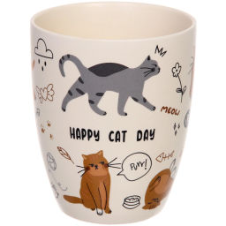 Цена за 2 шт. Кружка керамическая 350мл "Славные котики", микс 4рисунка