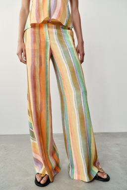 PANTAL?N ANCHO RAYAS / Multicolor - Zara фото 2