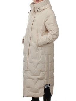 H268 LT. BEIGE Пальто зимнее женское (170 гр. холлофайбер)