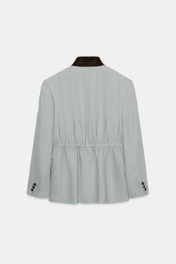 ZW COLLECTION CONTRAST COLLAR BLAZER - Zara фото 17
