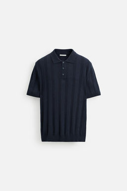 RIBBED KNIT POLO SHIRT - Zara фото 8