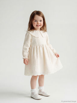 Bebe Yaka Nak??l? K?z Bebek Elbise
