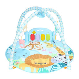 Музыкальный развивающий коврик с пианино, русская озвучка, свет, цвет голубой - Zabiaka фото 2