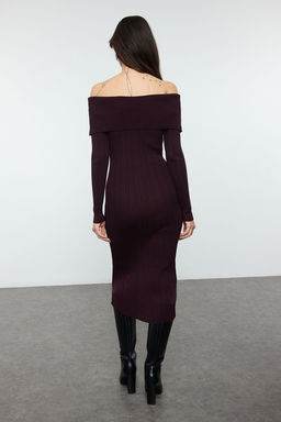 Murdum Midi Triko Basic Carmen Yaka Elbise TWOAW25EL00033