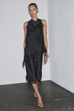 ZW COLLECTION SATIN LACE SKIRT