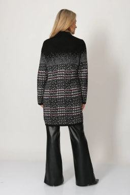 Кардиган В 1742 ст/черно-ягодный