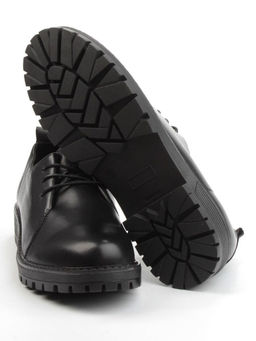 03-DYL76-1 BLACK Полуботинки женские (натуральная кожа)