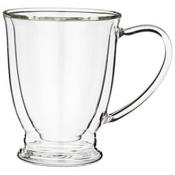 КРУЖКА С ДВОЙНЫМИ СТЕНКАМИ DOUBLE-WALL 270 МЛ. ДИАМЕТР=9 СМ. ВЫСОТА=11 СМ.