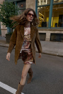 100% LEATHER LONG JACKET - Zara фото 9