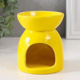 Аромалампа для эфирных масел Стрекоза на цветке, керамика, жёлтая, 7.2?7.2?8.3 см - Simaland фото 5