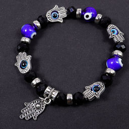 Браслет с Ладонью Фатимы от сглаза из искуственного хрусталя