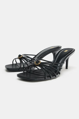 SANDALIA DETALLE MET?LICO / Negro - Zara фото 3