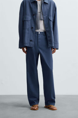 WASHED STRAIGHT-LEG TROUSERS - Zara фото 12