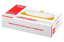 Блюдо д/зап и серв 30*18*13 см 1,1 л Розы прямоуг + стекл крышка на дер подставке - Elan gallery фото 37