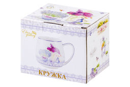Кружка 450 мл 13*10*8,5 см Лаванда бочонок, NEW BONE CHINA - Elan gallery фото 6