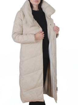 3067 BEIGE Пальто пуховое женское (утиный пух) - Fashion фото 7