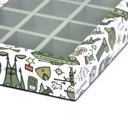 Цена за 2 шт. Коробка для 12 конфет 23 Февраля 19?15?3.6 см