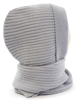 Капор жен. шерсть+акр LB-N88047 l.grey - Labbra фото 6