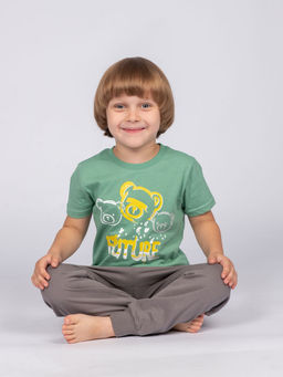 Пижама для мальчика (футболка+брюки) 92247 Индиго* 720 Lets go - Let's go фото 11