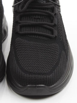 03-TEX-D01-05 BLACK Кроссовки летние мужские (текстиль)