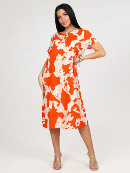 756 ЖЕНСКОЕ ПЛАТЬЕ (Оранжевый) - А-дина фото 2