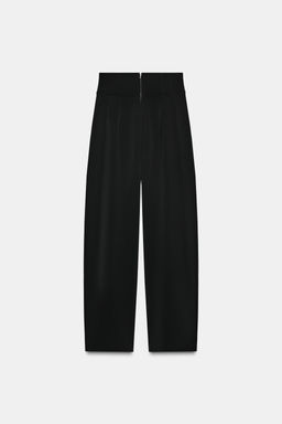 ZW COLLECTION HIGH-WAIST TROUSERS WITH ZIP - Zara фото 3