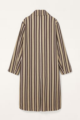 LIMITED EDITION STRIPED COTTON/LINEN TRENCH COAT - Zara фото 4