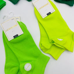 Носки короткие LUCASHOCKN - Однотонные зеленые 10 шт в уп - Storyland фото 3