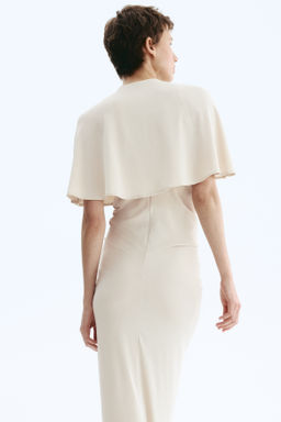 Vestido drapeado con capa decorativa - H&m фото 4