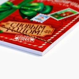 Цена за 10 шт. Блокнот, А6, 40 листов, мягкая обложка, на гребне «Праздничная почта. С Новым годом!»