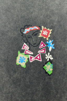 CAMISETA LAVADA HENRI MATISSE / Gris - Zara фото 6