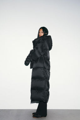 WATER-REPELLENT LONG DOWN PUFFER JACKET WITH HOODIE AND GLOVES - Zara фото 14