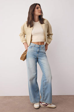 Mavi Yuksek Bel Mevsimlik Ince Dokumlu Wide Leg/Genis Paca Jeans TWOAW26JE00179