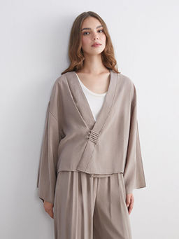 Kruvaze Yaka Oversize Kad?n Kimono