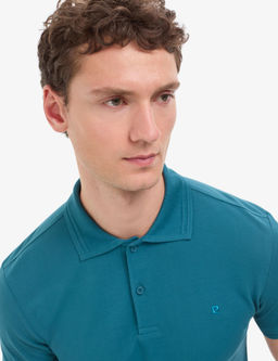 Z_mr_t Slim Fit %100 Pamuk K_vr_lmaz Polo Yaka Basic Ti__rt