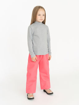 Брюки на поясе демисезонные розовые