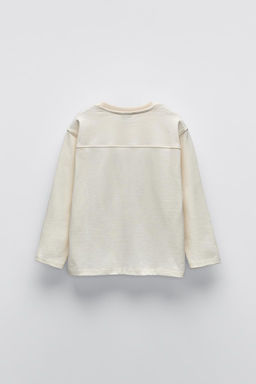 T-SHIRT WITH SLEEVE EMBROIDERY - Zara фото 2