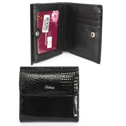 Кошелек женский натуральная кожа Henghuang-AE 209, 4отд, 6карм, черный SALE 250231