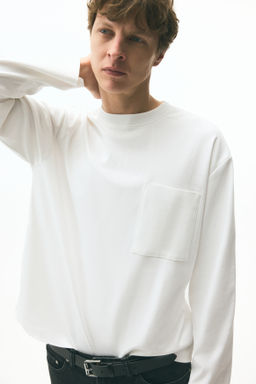 Camiseta de manga larga en punto Loose Fit - H&m фото 7