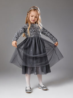 ACOOLA /Платье детское для девочек Alfiya серый фото 2