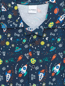 G?mlek Yaka Erkek ?ocuk Pijama ?st