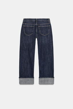 JEANS TRF RECTOS FOLD UP TIRO MEDIO / ?ndigo oscuro - Zara фото 8