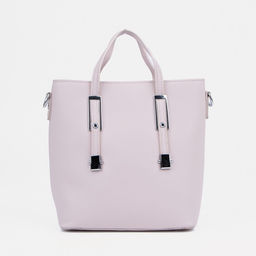 Сумка-тоут на молнии, цвет розовый