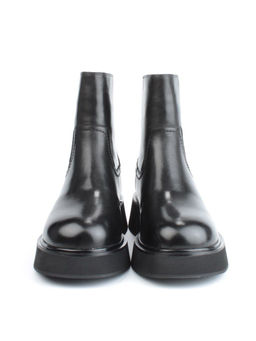 04-HJM396 BLACK Ботинки зимние женские (натуральная кожа, натуральный мех)