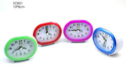 Цена за 1 шт. Будильник 10x8 см / XD921 /уп.200/ плавный ход/ микс